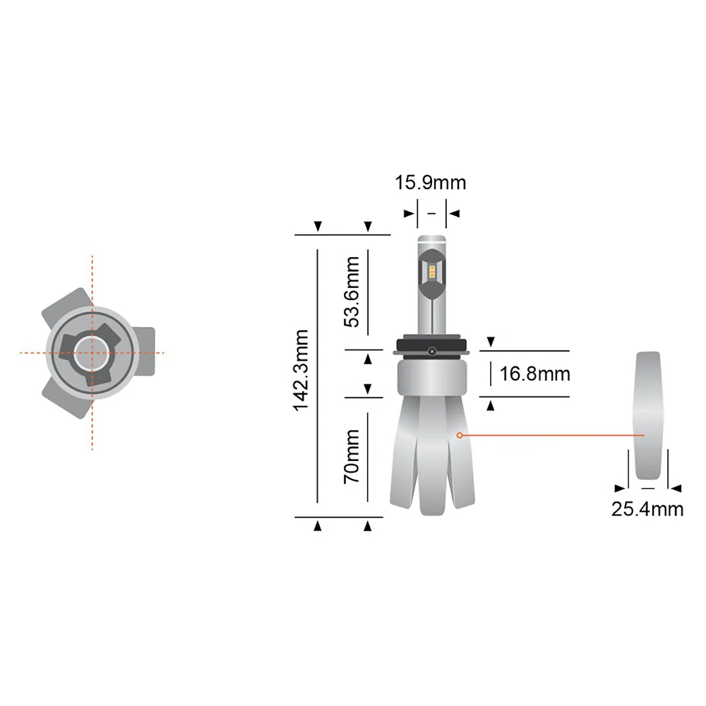 STEDI Copper Head H8 | H9 | H11 | H16 LED Light Conversion Kit - Image 5