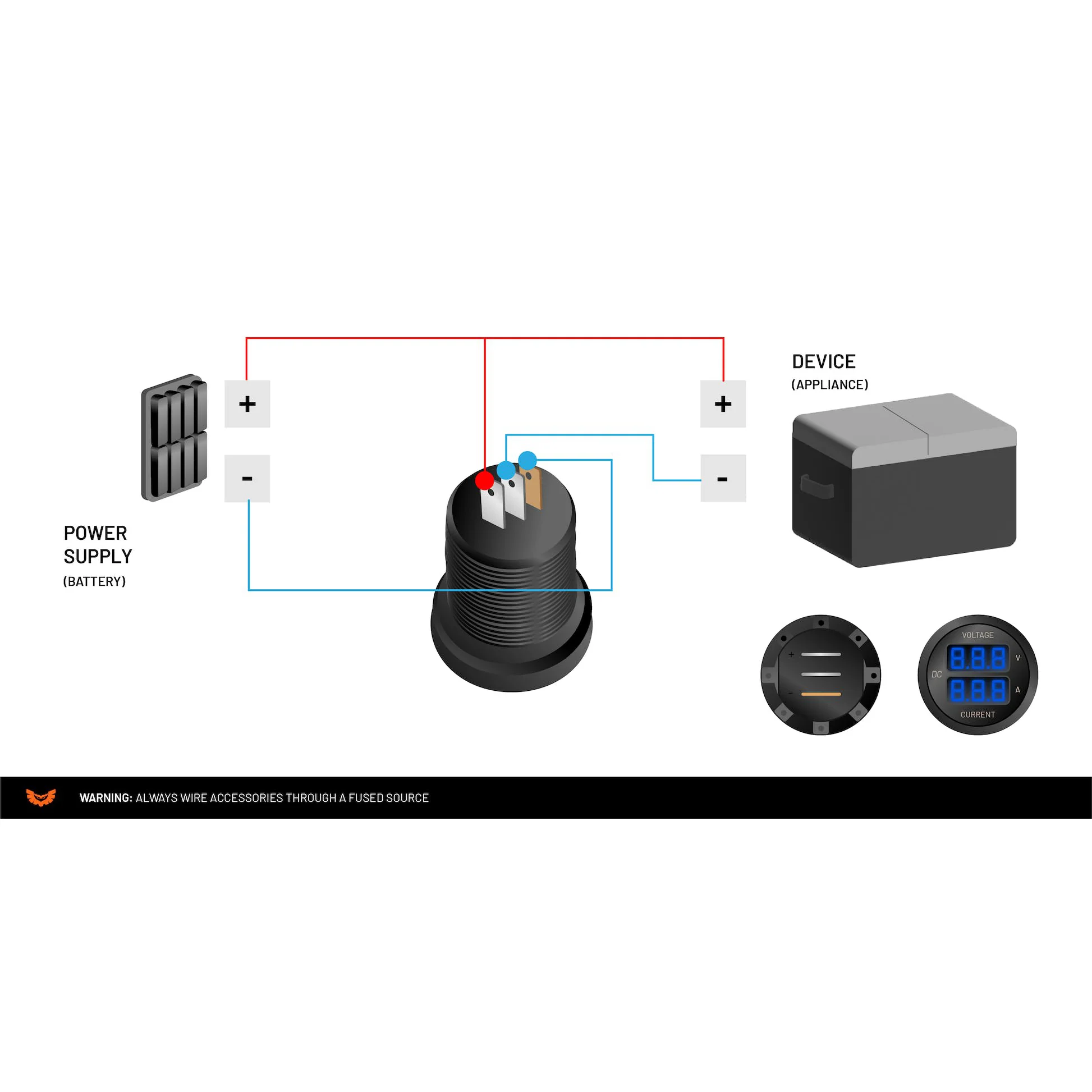 STEDI Dual Display 4x4 Volt & Amp Meter - Image 8