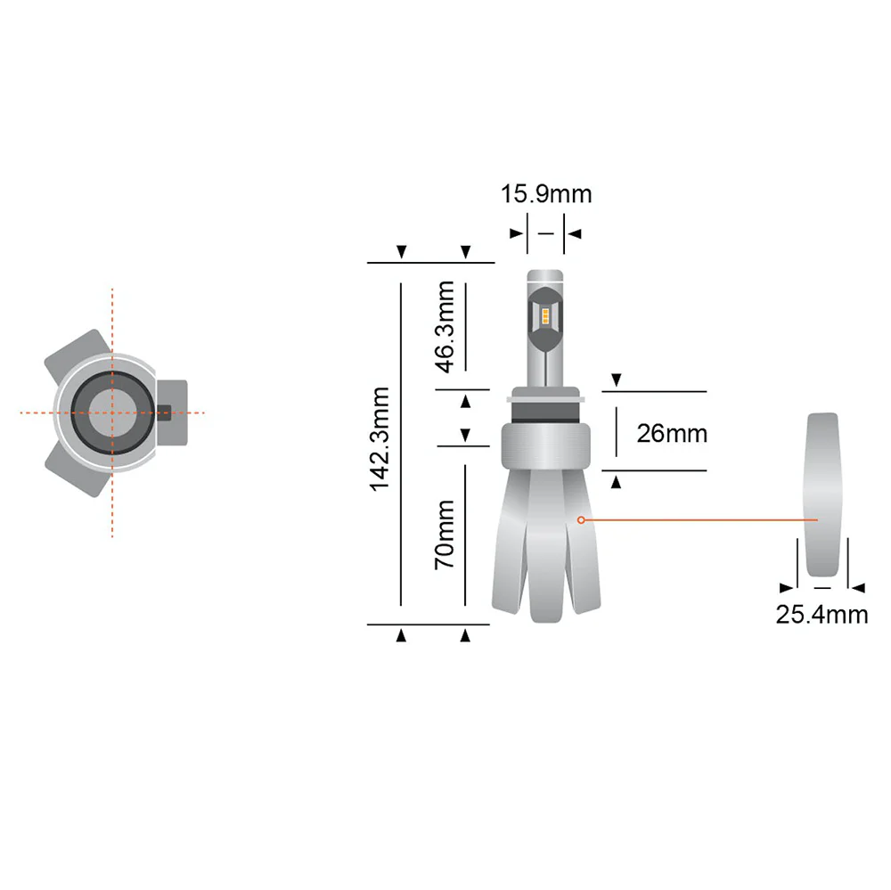 STEDI H7-1 Copper Head LED Bulb - Image 5