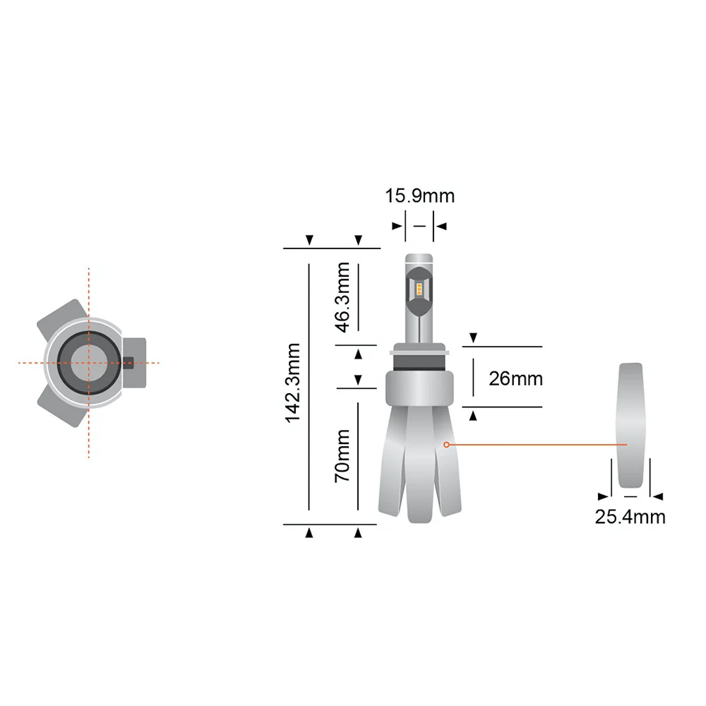 STEDI H7-3 Copper Head LED Bulb - Image 4