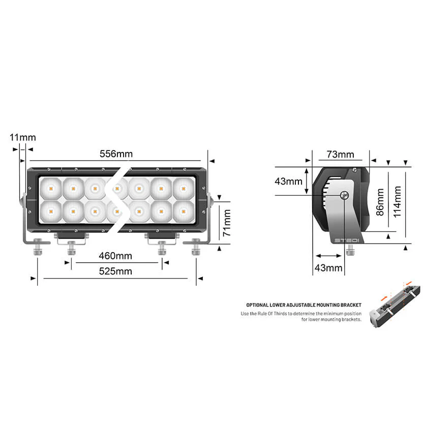 STEDI ST4K 22 Inch 40 LED Double Row Light Bar - Image 5